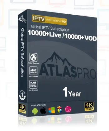 Atlas Pro Abonnement IPTV 12 mois - plus de 10000 Chaînes & 21000 VOD - Qualité 4K to hd
